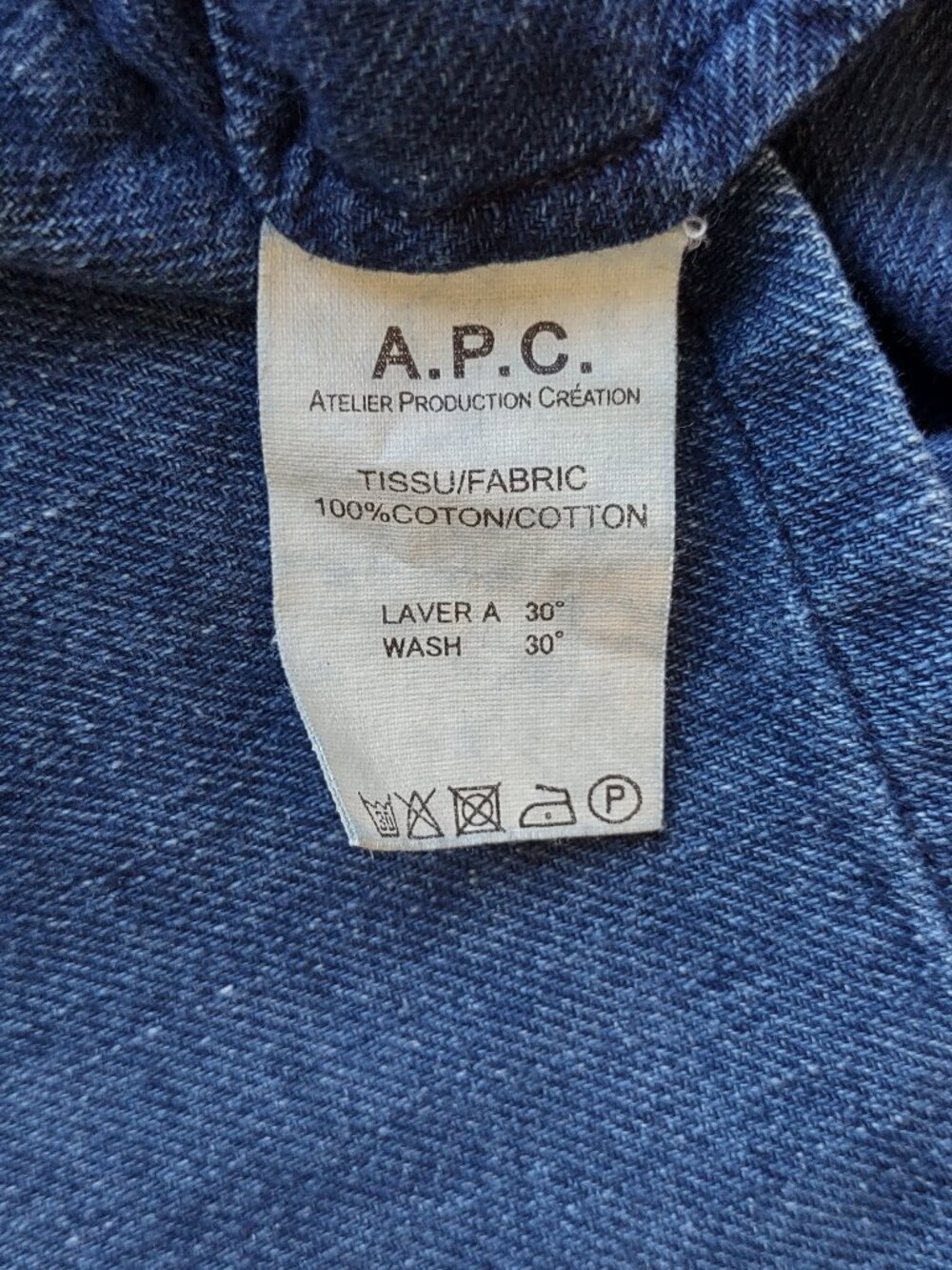 A.P.C. Rue Madame Paris Denim Dress Size XSmall Smock Detail Cap Sleeve Classic - Picture 7 of 8